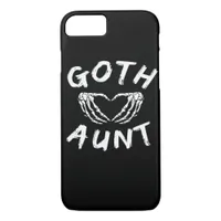 Goth Aunt Punk Skeleton Heart Hands Gothic Design iPhone 8/7 Case