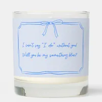 Be my something blue? Bow Bridesmaid Proposal Scented Candle