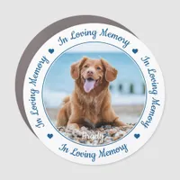 In Loving Memory Blue Keepsake Pet Memorial Car Magnet