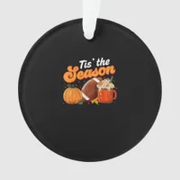 Tis Season Pumpkin Spice Latte Halloween Fall Foot Ornament