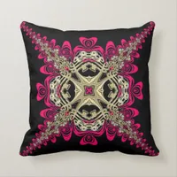 Lacy Sweethearts Hot Pink Black & Gold Big Cushion