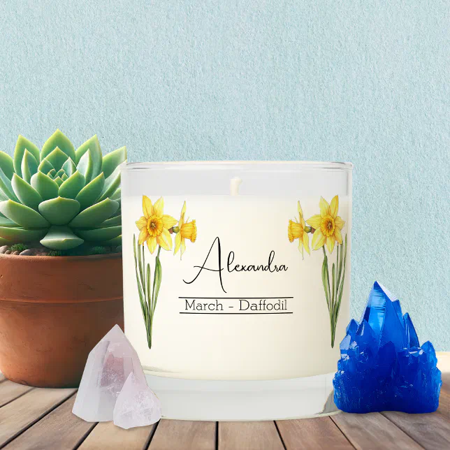 Birth Flower March Daffodil  Scented Candle