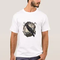 F-Caw-F Funny Raven Pun Gothic Crow Humor Retro Cl T-Shirt