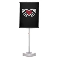 Skeleton Hands With Heart Classic Table Lamp