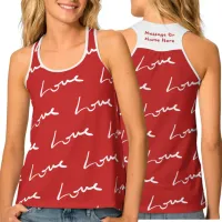 Valentine Love Pattern | Red Tank Top