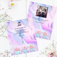 Pastry shop bakery holographic cupcakes logo photo