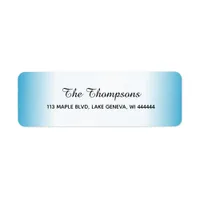 Simple Elegant Blue Gradient Label