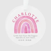 Pink Rainbow Child Remembrance Ornament