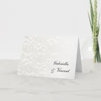 White Lace Wedding Invitation
