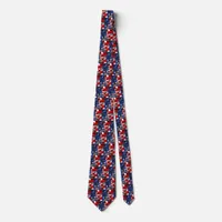 Amerrican Flag Star Pattern Neck Tie