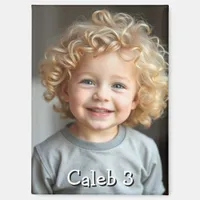 Personalized Child's Photo, Name and Age Magnet