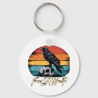 Humor F-Caw-F Gothic Funny Crow Essential Retro St Keychain