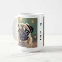Adorable Pug Close up | Cute Dog Personalized Coffee Mug