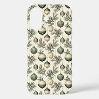 Sage Green and Gold Christmas Ornaments iPhone 16 Case