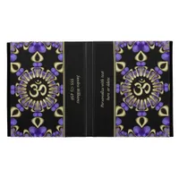 Purple Golden Aum New Age Art iPad Folio Case