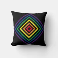 Pillow - Rainbow Colored Diamond Shapes