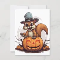 Halloween Squirrel Postcard