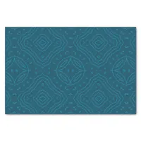 Classic Blue Ornamental Mosaic Geometric Pattern Tissue Paper