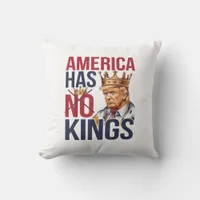 No Kings In America Funny America Has No King Poli Throw Pillow