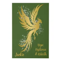 Glam Gold Phoenix Silver Glitter Monogram Green |