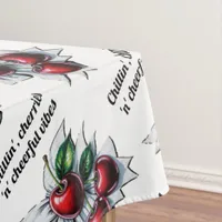 Chillin', Cherries 'n' Cheerful Vibes Modern Tablecloth