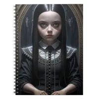 Little Gothic Girl Haunting Ai Art Halloween Notebook