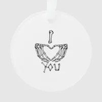 Skeleton Hands Making A Heart  Ornament