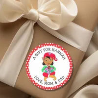 Cute Little Females Elf To and From Gift Tag