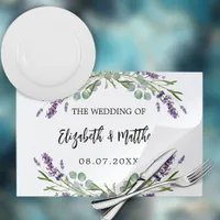 Lavender eucalyptus party wedding paper placemat