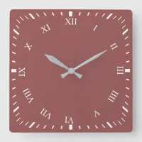 White Roman Number Clock Face Minutes Round Clock