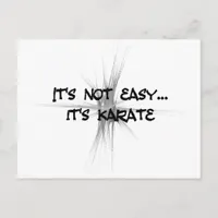 It's Not Easy - Karate Gray Postcard