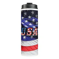 USA - American Flag Thermal Tumbler