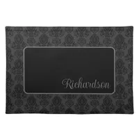 Elegant, Vintage, Victorian Damask Personalized Cloth Placemat