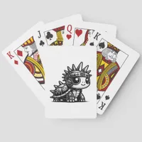 Whimsigoth Cyborg Turtle Vintage Art Design Classi Poker Cards