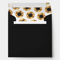 Gold Vinyl Record Black Envelope – Retro Music Par
