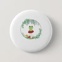 Cottagecore Aesthetic Kawaii Frog Goblincore Cute  Button