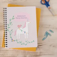 Pretty Pink Unicorn Girl's Write & Draw Story Notebook