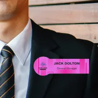 Custom Logo Employee Name Tags with Magnetic Pin