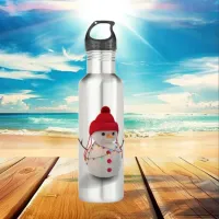 Snowman 3D Colorful Stainless Steel Water Bottle