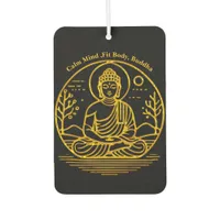 Gold Looking Buddha Seated in Serene Meditation Air Freshener