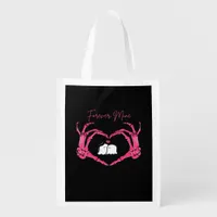 Mine Valentines Day Classic Skeleton Hands Hearts  Grocery Bag