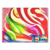 Santa Monica Pier swirly Candy AI Art Tissue Paper