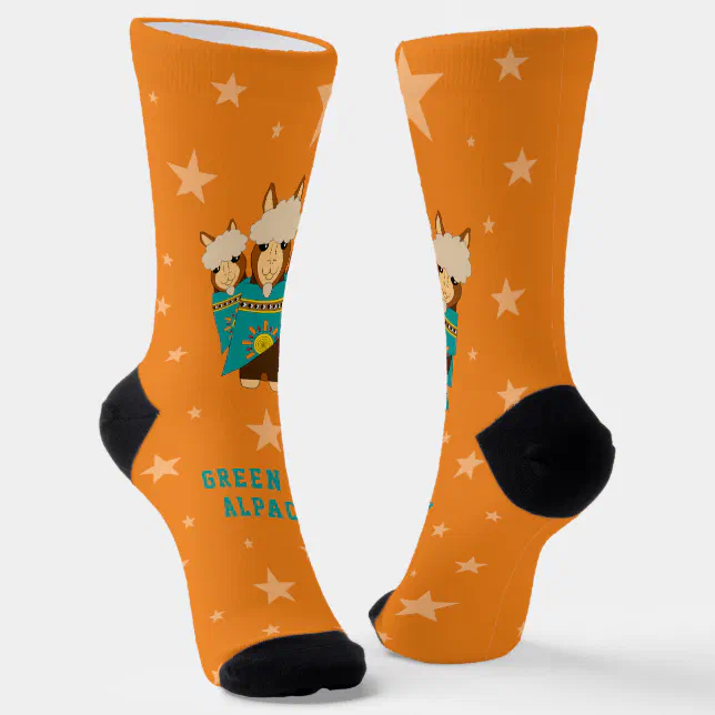 Funny Green Bay Alpacas Sports Team Socks