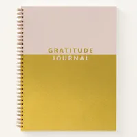 Minimalist Pink Gold Foil Gratitude Journal