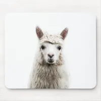 White Alpaca Mouse Pad