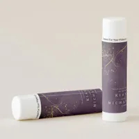 Fine Lines Gold Abstract Wedding Plum ID867 Lip Balm
