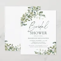 Budget Eucalyptus Ivy Bridal Shower Invitation