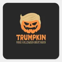 Trumpkin Make Halloween Great Again Jack O Lantern Square Sticker