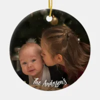 Christmas Photo Ceramic Ornament