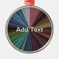 Circular Gradient Earthy Rainbow Metal Ornament